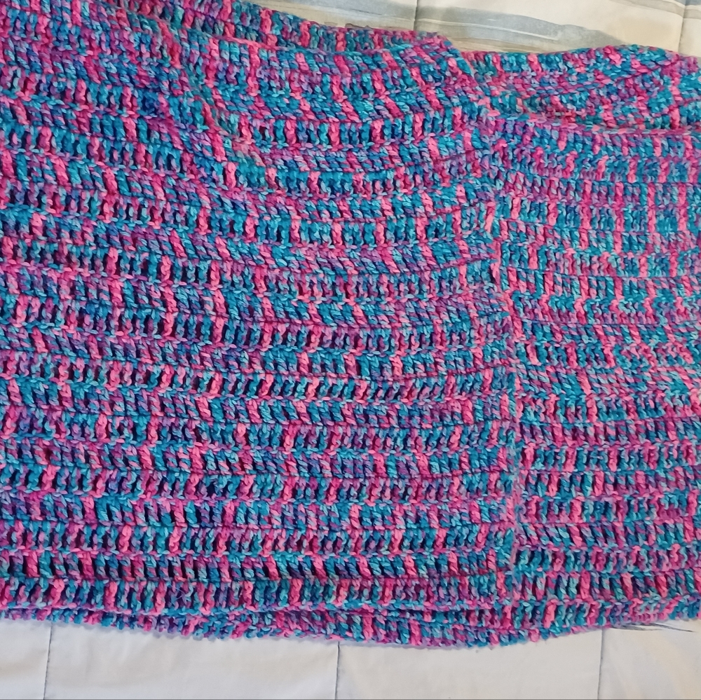 Hand knitted blanket